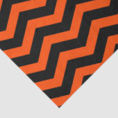 Papier Mousseline Style Halloween | Orange Black Chevron (Détail)