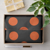 Papier Mousseline Style Halloween | Points orange et noirs (Cadeau)