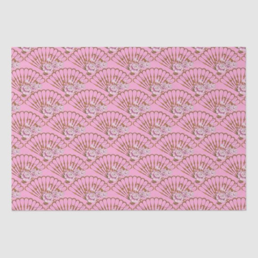 Papier Mousseline Style japonais fun et rose rose (Recto)