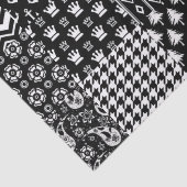 Papier Mousseline Style minimaliste Motif mixte noir blanc (Détail)