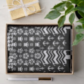 Papier Mousseline Style minimaliste Motif mixte noir blanc (Cadeau)