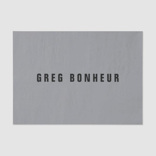 Papier Mousseline Style moderne Nom de recherche | Gris et noir (Recto)