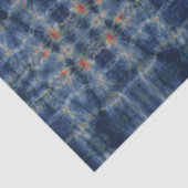 Papier Mousseline Style Motif de teinture bleu foncé Sky Tie (Détail)