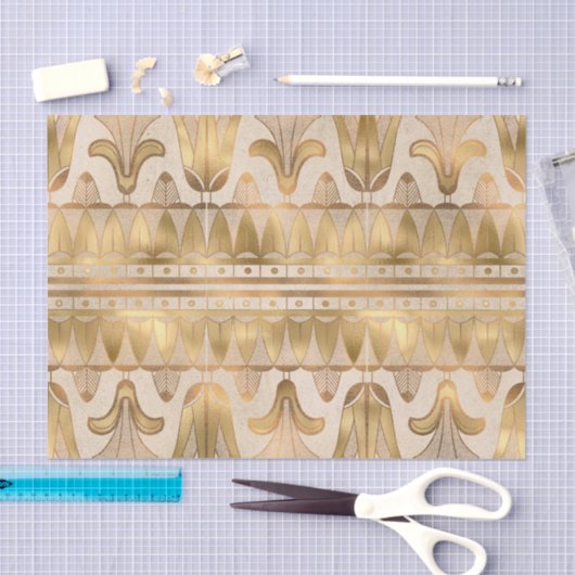 Papier Mousseline Style or égyptien inspiré (Artisanat)