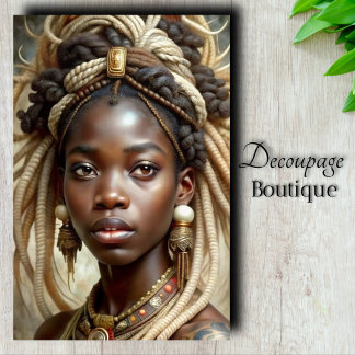 Papier Mousseline Style Queen Africain Art Découpage audacieux