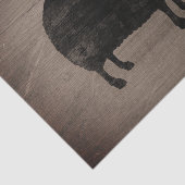 Papier Mousseline Style rustique de silhouette de moutons noirs (Détail)