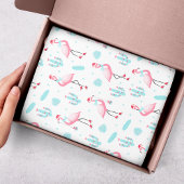 Papier Mousseline Style Tropical Noël rose Flamant rose fille