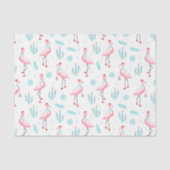 Papier Mousseline Style Tropical Noël rose Flamant rose fille (Recto)