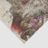 Papier Mousseline Style victorien Partition du Père Noël (Détail)