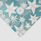 Papier Mousseline Stylisé Starfish & Sand Dollars Motif#25 ID1009 (Détail)