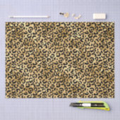 Papier Mousseline Stylish Black & Gold Foil Leopard Spots Safari (Artisanat)