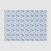 Papier Mousseline Stylish Blue Snowflake Pattern (Recto)
