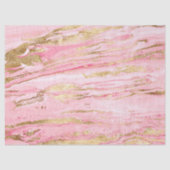 Papier Mousseline Stylish Pink Gold Abstract Marble Liquid Paint (Recto)