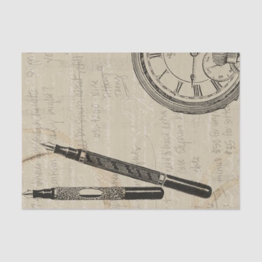 Papier Mousseline Stylos de fontaine et Watchface avec des notes (Recto)
