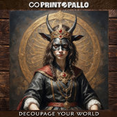 Papier Mousseline Succubus sur le trône - série Gothique Horror