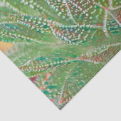 Papier Mousseline Succulent Cactus Plante Verte Vitrail Art (Détail)