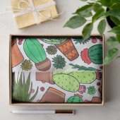 Papier Mousseline Succulent Cactus Pots Plante Vert Cactus Jardin (Cadeau)