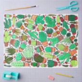 Papier Mousseline Succulent Cactus Pots Plante Vert Cactus Jardin (Artisanat)