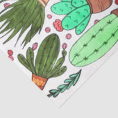 Papier Mousseline Succulent Cactus Pots Plante Vert Cactus Jardin (Détail)