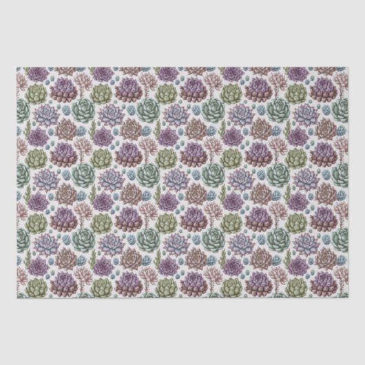 Papier Mousseline Succulentes (Recto)