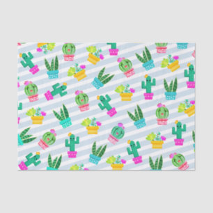 Papier Mousseline Succulents et cactus mis en pot mignons de Kawaii