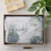 Papier Mousseline Succulents et or Eucalyptus Feuille verdure (Cadeau)