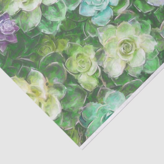 Papier Mousseline Succulents peignant par Cindy Bendel (Détail)