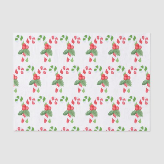 Papier Mousseline Sucre de canne aquarelle Noël (Recto)