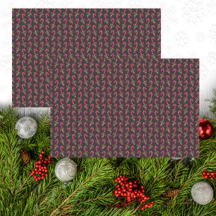 Papier Mousseline Sucre de canne classique moderne noir et rouge Mot
