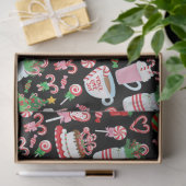 Papier Mousseline Sucre de canne de Noël Sweets Motif (Cadeau)