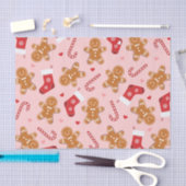 Papier Mousseline Sucre de canne en pain d'épices Bas Noël rose (Artisanat)