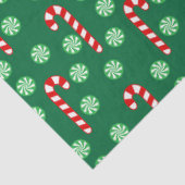 Papier Mousseline Sucre de canne vert rouge Noël (Détail)