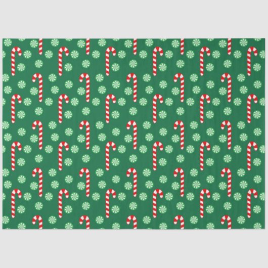 Papier Mousseline Sucre de canne vert rouge Noël (Recto)