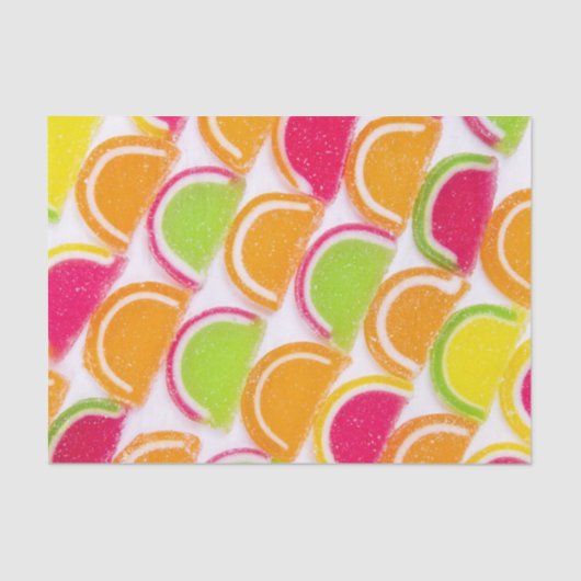 Papier Mousseline Sucrerie différente colorée de gelée (Recto)