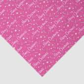 Papier Mousseline Sucres de canne & Bon Bons Joyeux Noël rose (Détail)