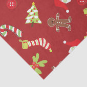 Papier Mousseline Sucres de canne de Noël Jolly Red, pain d'épices (Détail)