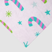 Papier Mousseline Sucres de canne et flocons de neige Noël rose (Détail)