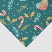 Papier Mousseline Sucres de canne Holly Pine Boughs Oiseaux (Détail)