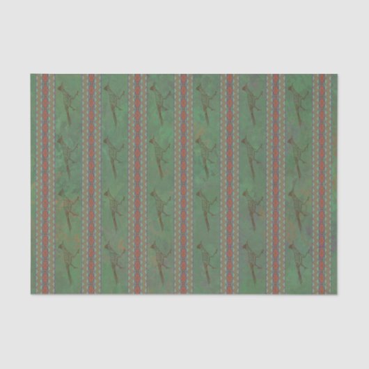 Papier Mousseline Sud-ouest Roadrunner Sagebrush Green (Recto)