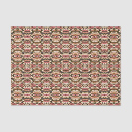 Papier Mousseline Sud-Ouest Squiggly Laid Terre Tone Abstrait (Recto)