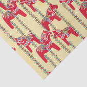 Papier Mousseline Suédois Dala Horses papier papier Tissu (Détail)
