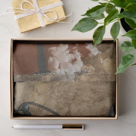 Papier Mousseline Suite Cello Steampunk (Cadeau)