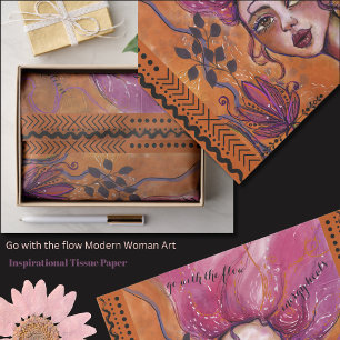 Papier Mousseline Suivez le courant Art de femme moderne Inspirant