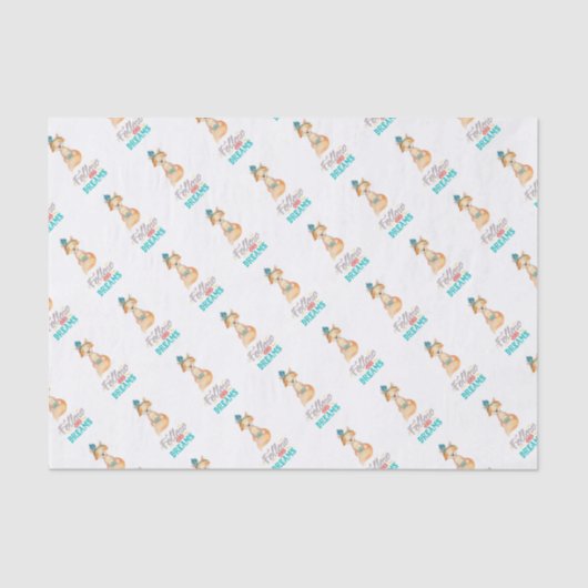 Papier Mousseline Suivez vos rêves Fox (Recto)