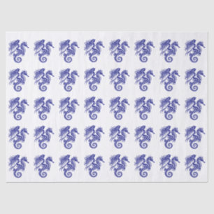 Papier Mousseline Sultry Mermaid Riding Seahorse - do-it-yourself Co