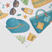 Papier Mousseline Summer Beach Essentials Pattern (1) (Détail)