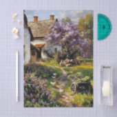 Papier Mousseline Summer Day with Chickens by Peder Mork Monsted (Artisanat)