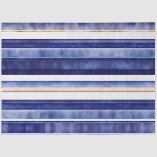 Papier Mousseline Summer Navy Blue Modern Boot Stripes Collection (Recto)