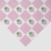 Papier Mousseline Summer Strawberry Pink Checkerboard (Détail)