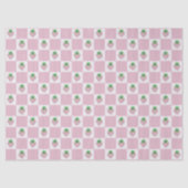 Papier Mousseline Summer Strawberry Pink Checkerboard (Recto)
